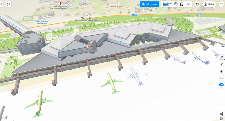 3D-модель и поэтажные планы международного аэропорта Сочи появились в «2ГИС»